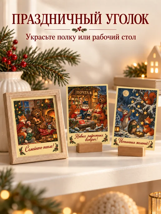 Мастерская Праздников Открытки новогодние мини 30 шт, 30 шт, фото 5