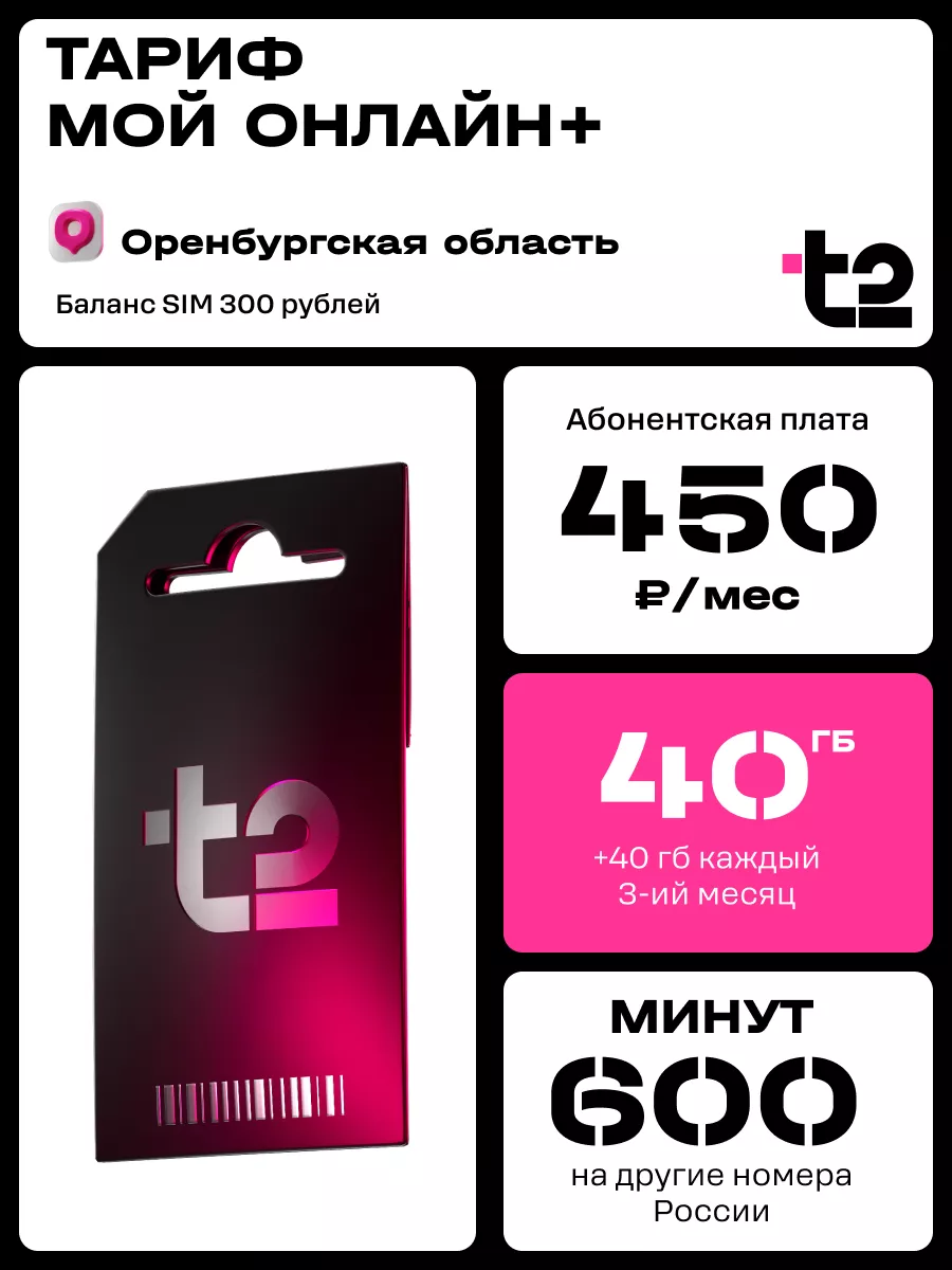 Сим-карта Tele2 для Оренбургской области Tele2 183665901 купить за 225 ₽ в  интернет-магазине Wildberries