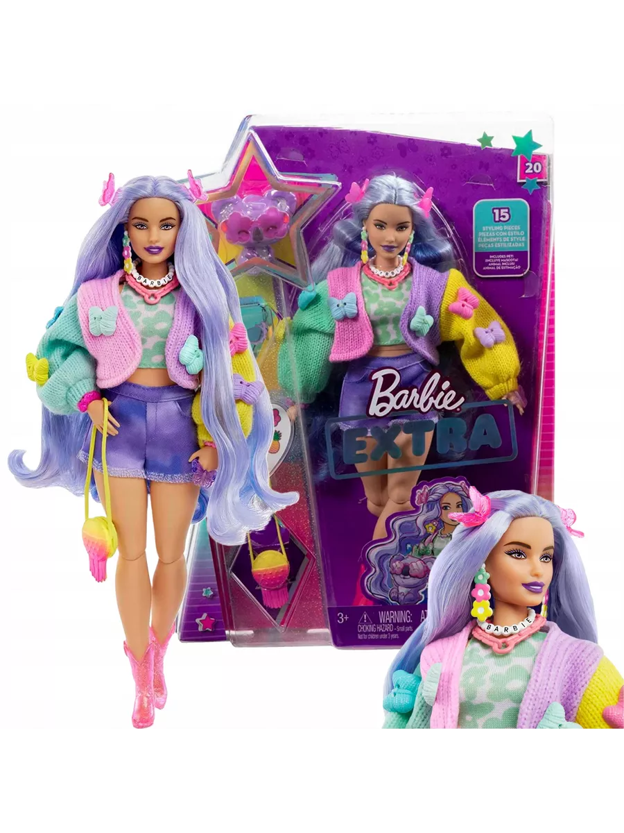 Кукла Барби Экстра HKP95 Barbie 183694493 купить за 4 054 ₽ в  интернет-магазине Wildberries