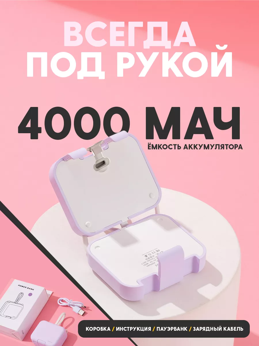 Повербанк 4000 mah с быстрой зарядкой для телефона TechSpot 183766630  купить за 624 ₽ в интернет-магазине Wildberries