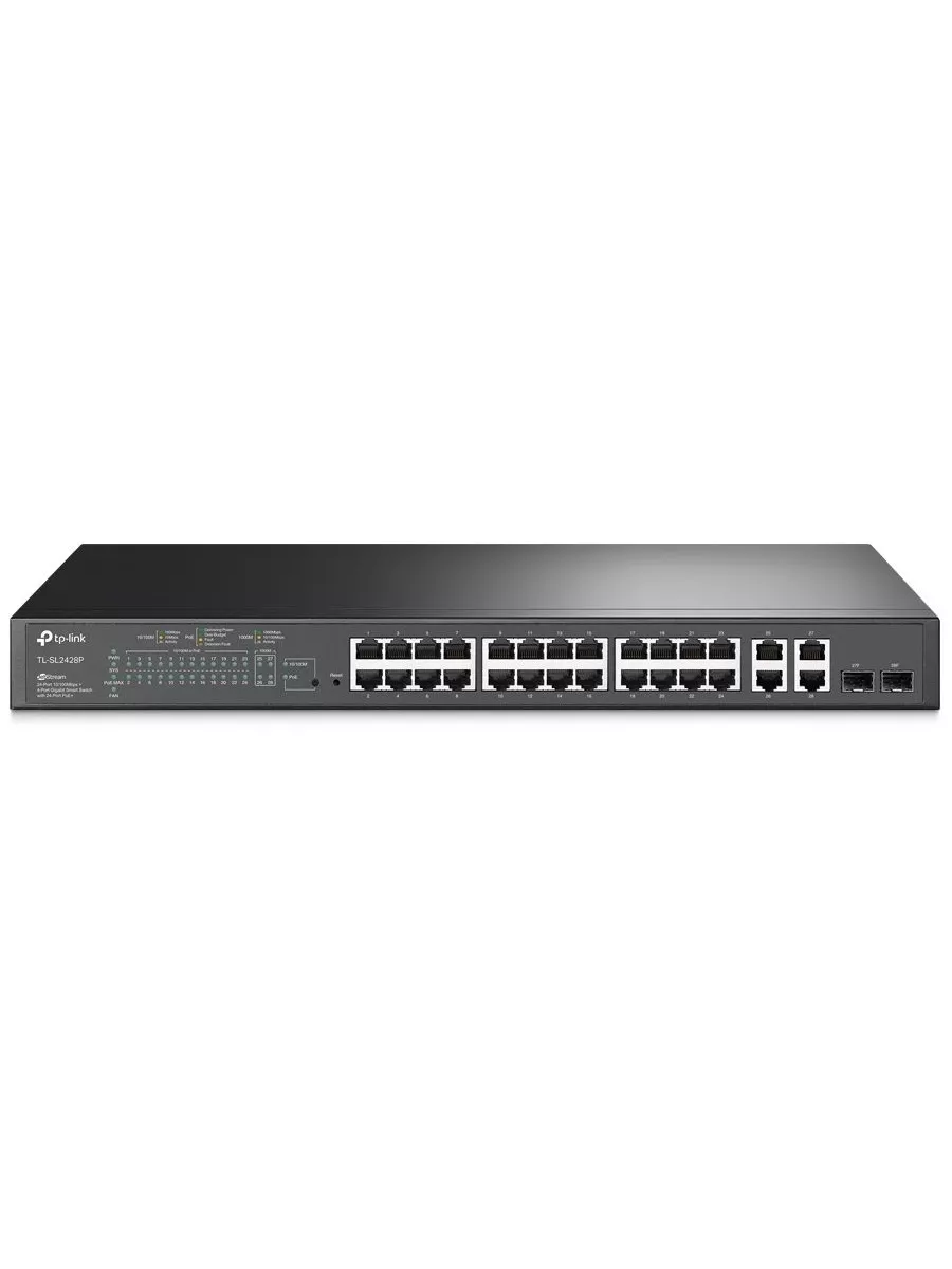Коммутатор TL-SL2428P 24x100Mb 4G 24PoE+ 250W