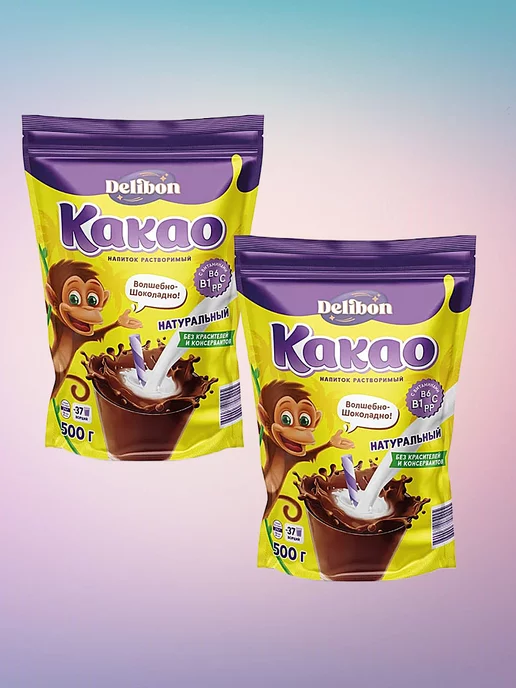Delibon Какао напиток для детей, 2уп. х 500гр, 500 г