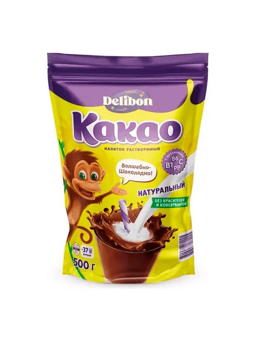 Delibon Какао напиток для детей, 2уп. х 500гр, 500 г, фото 2