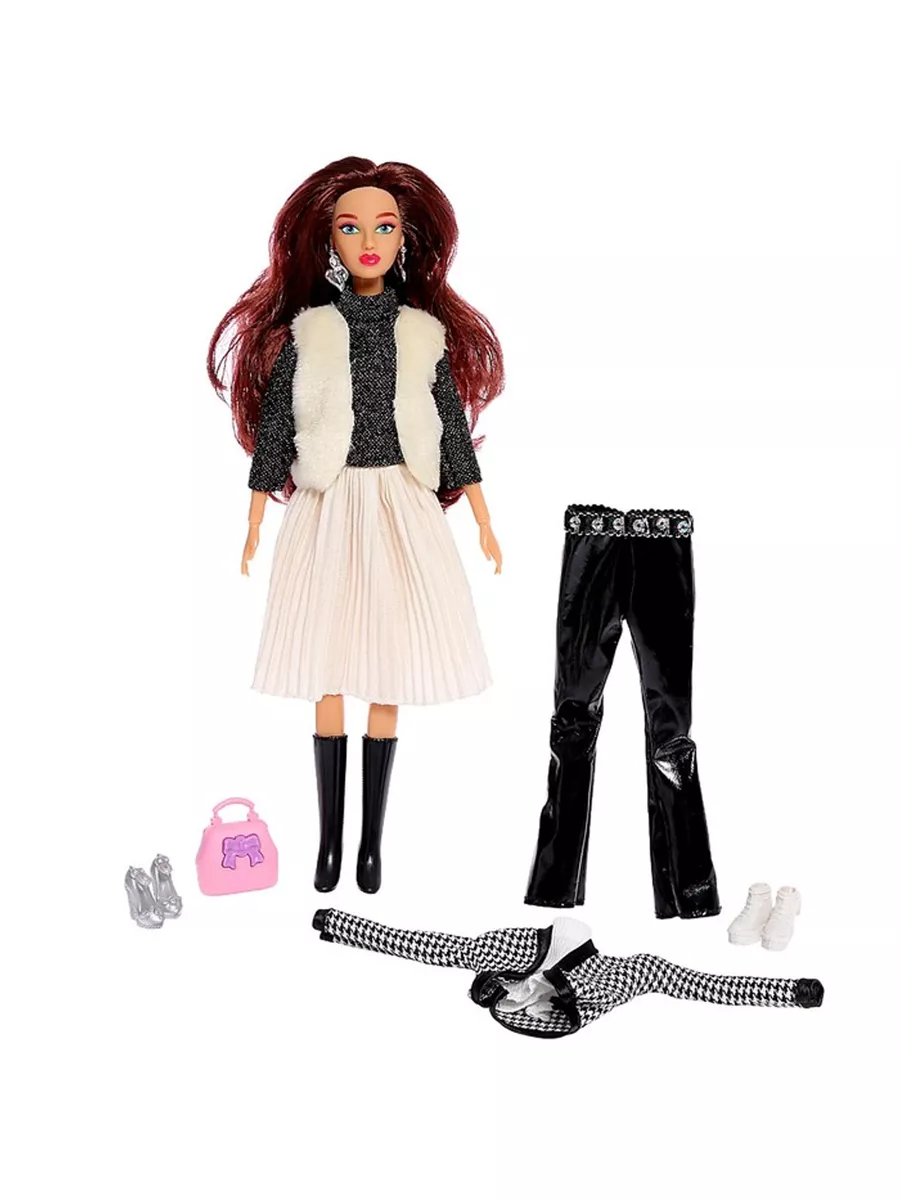 Кукла Барби Игра с модой Barbie Fashionistas c дополнительными нарядами DTF00 купить в минске