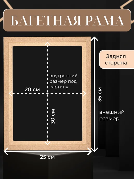 АРТБОРД + Рама овальная багетная 20х30 см, 2шт с фурнитурой из МДФ №3, 2 шт, фото 2