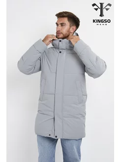 Куртка зимняя удлиненная с капюшоном пуховик KINGSO MENS 183904319 купить за 4 864 ₽ в интернет-магазине Wildberries