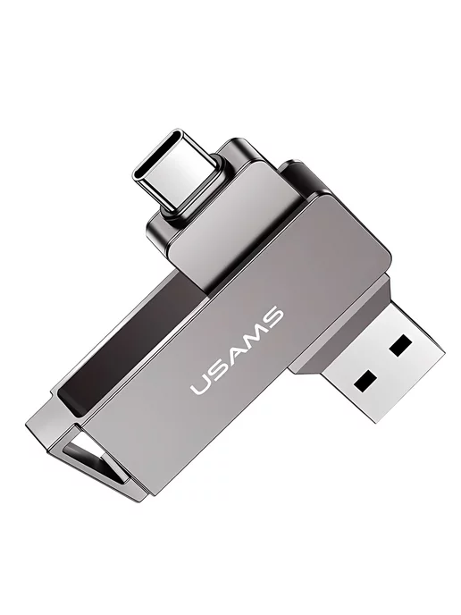 USAMS Флешка 256 Гб USB 3.0 и Type-C для компьютера и телефона