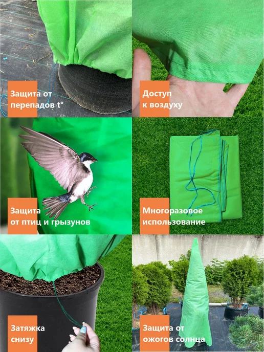 КРОН Агро Укрывной материал на зиму для туй 160х250 см, 110x170 см, фото 3