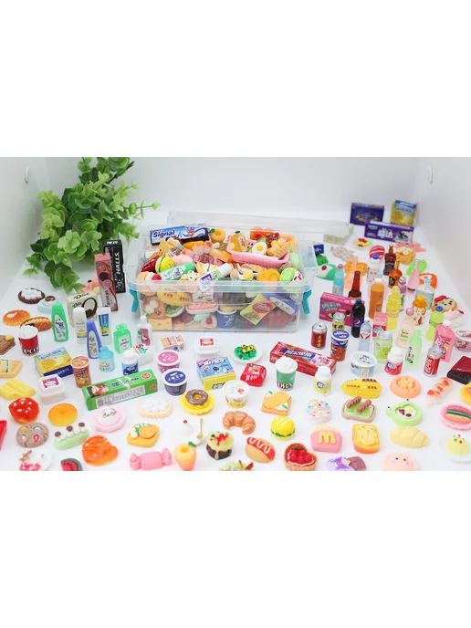 Market13Salnik Сюрприз фигурки миниатюрная еда для кукол 100 шт, 100 шт, фото 2