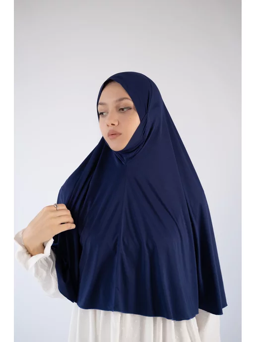 HANIFA STYLE Хиджаб готовый Химар Бони Балаклава, синий, фото 3