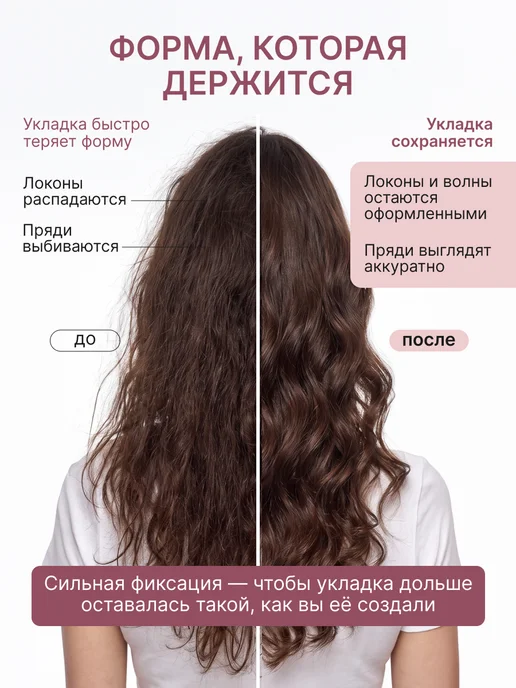 ELEMENT-beauty Лак для волос без склеивания, объем, фиксация, белый, фото 3