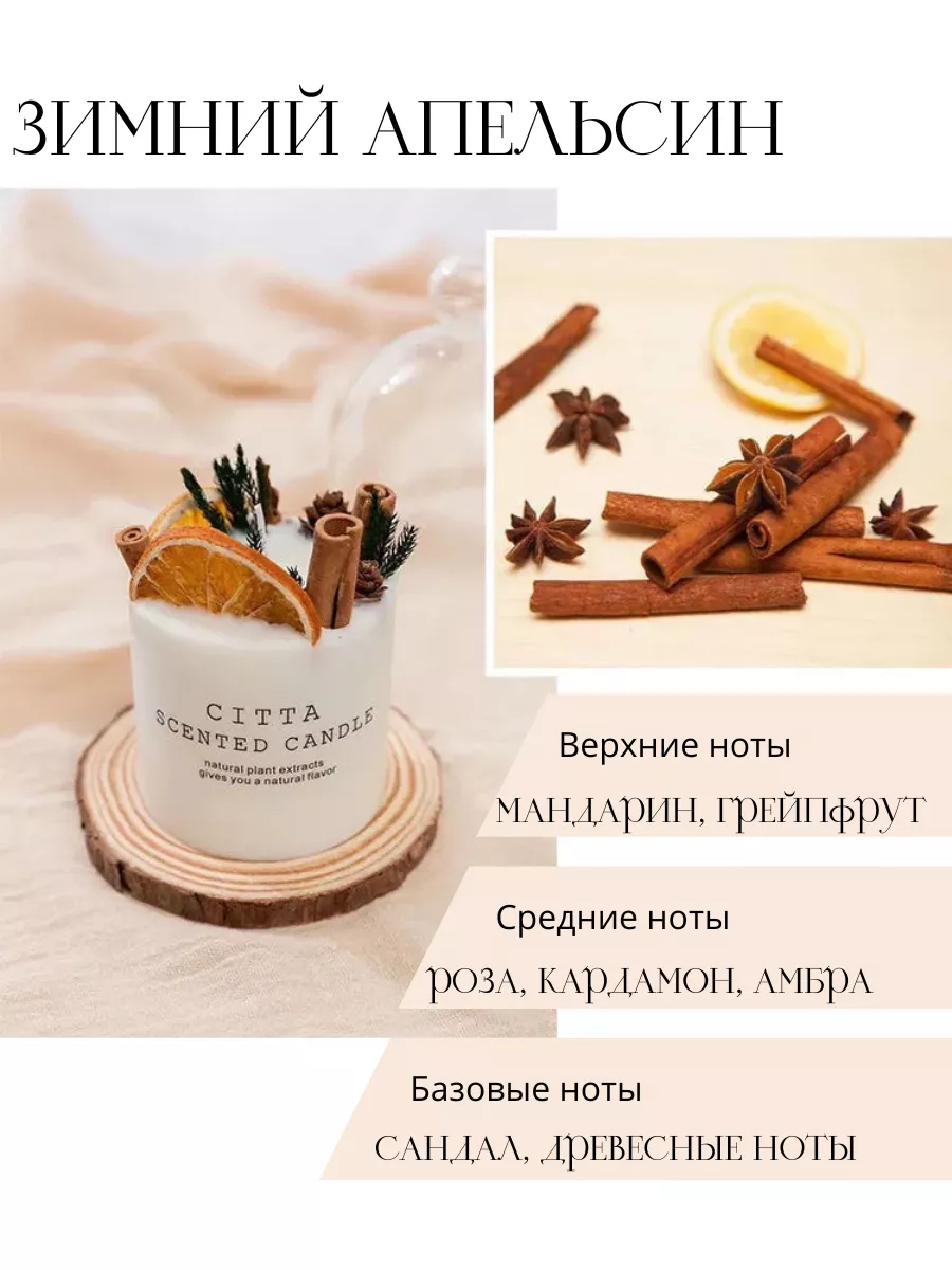 Ароматическая свеча новогодняя CITTA 183986562 купить в интернет-магазине  Wildberries