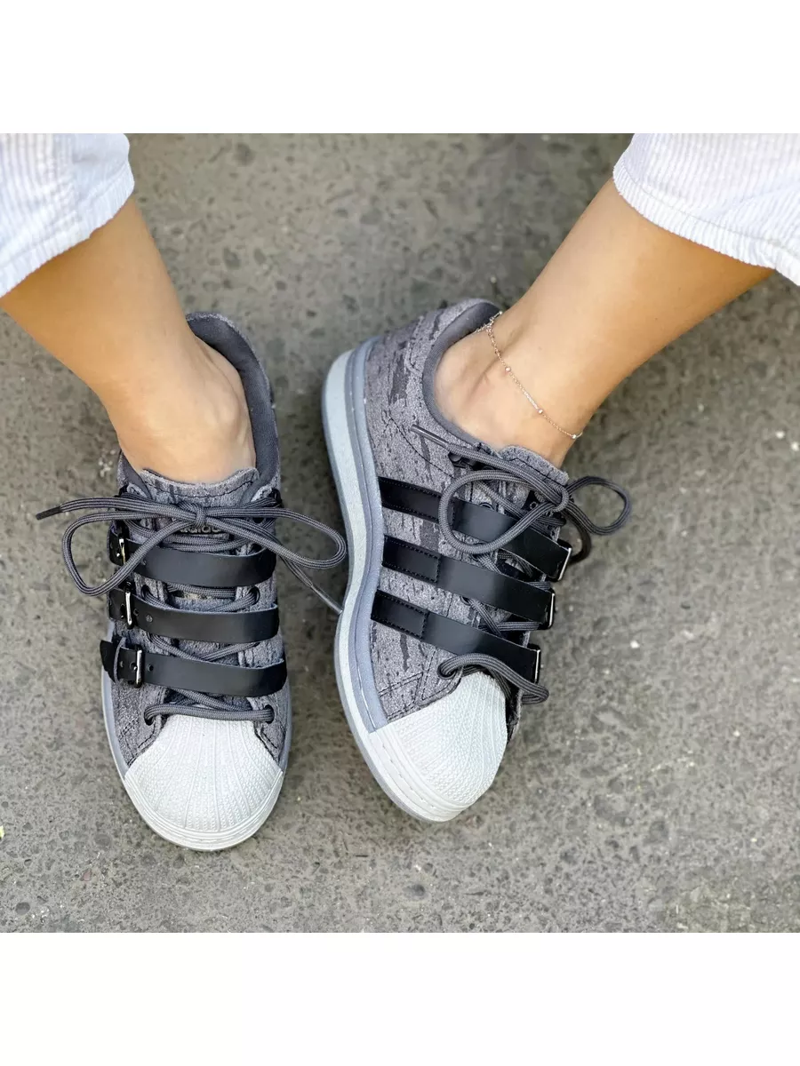 Grey superstars hotsell