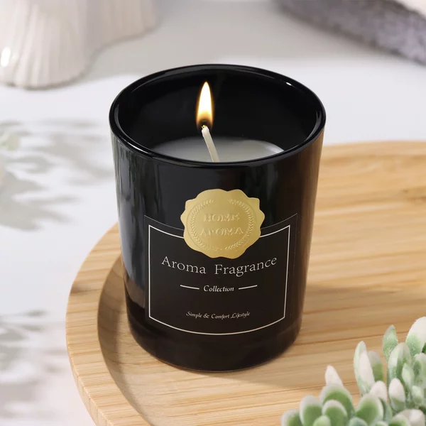 Свеча ароматическая в стакане Aroma Candle,белый чай