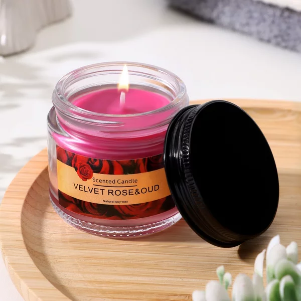 Свеча ароматическая Velvet rose&oud, 5х5см, 140 гр
