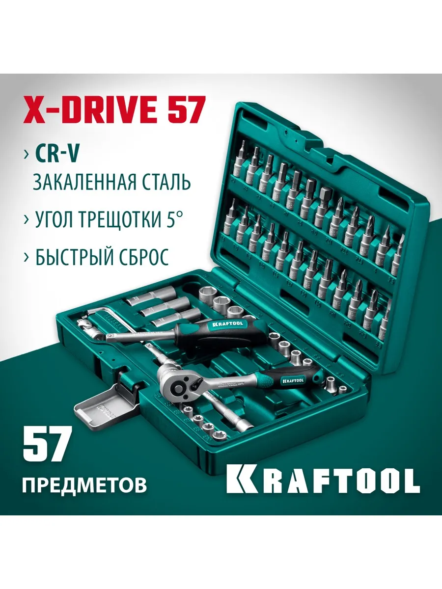 Универсальный набор инструмента, 57 предм.