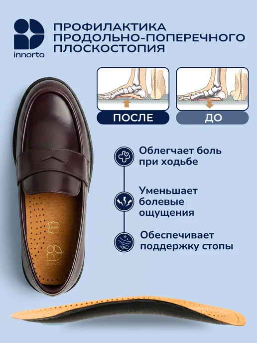 INNORTO Подпяточники ортопедические при пяточной шпоре 60006, бежевый, фото 3