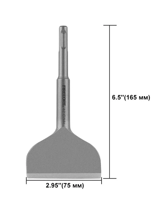 Firecore зубило для перфоратора 75 x 165 мм, 42CrMo, SDS Plus, 75x165 мм, фото 3