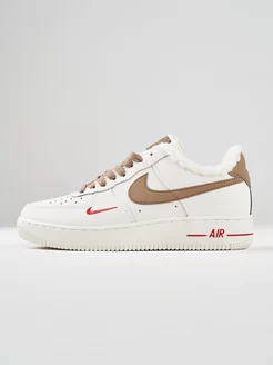 Кроссовки зимние с мехом натуральная кожа Nike AIR FORCE 1 RUSS KIT 184154819 купить за 4 352 ₽ в интернет-магазине Wildberries