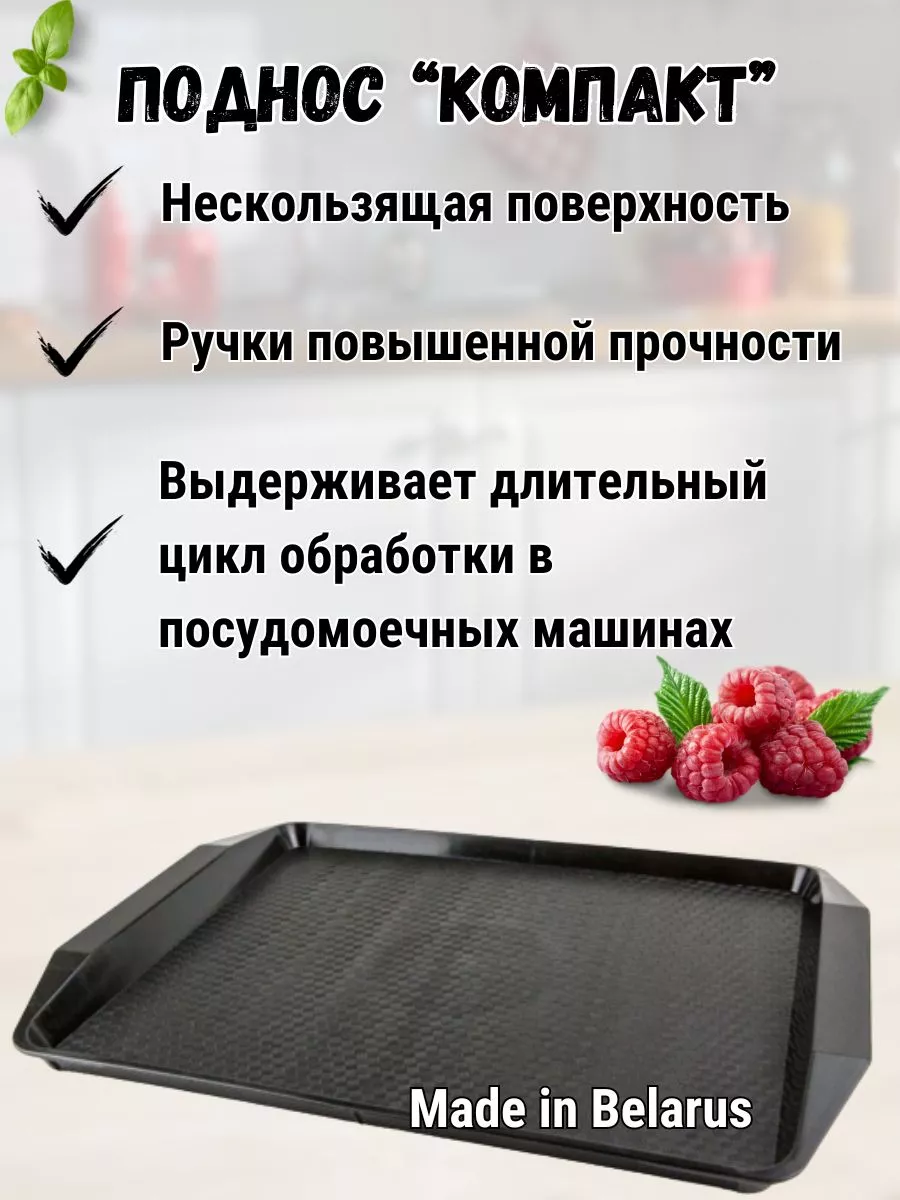 Поднос пластиковый прямоугольный Компакт Uniplast 184283671 купить за 427 ₽  в интернет-магазине Wildberries