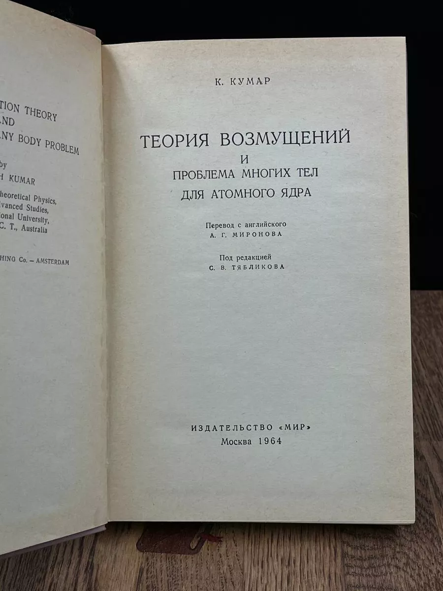 Теория возмущений и проблема многих тел для атомного ядра Мир 184290297  купить за 447 ₽ в интернет-магазине Wildberries