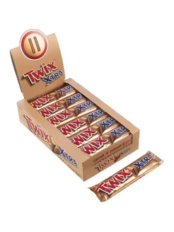 Шоколадный батончик Твикс Extra, 24 шт по 82г. Twix 184381546 купить за 1 839 ₽ в интернет-магазине Wildberries