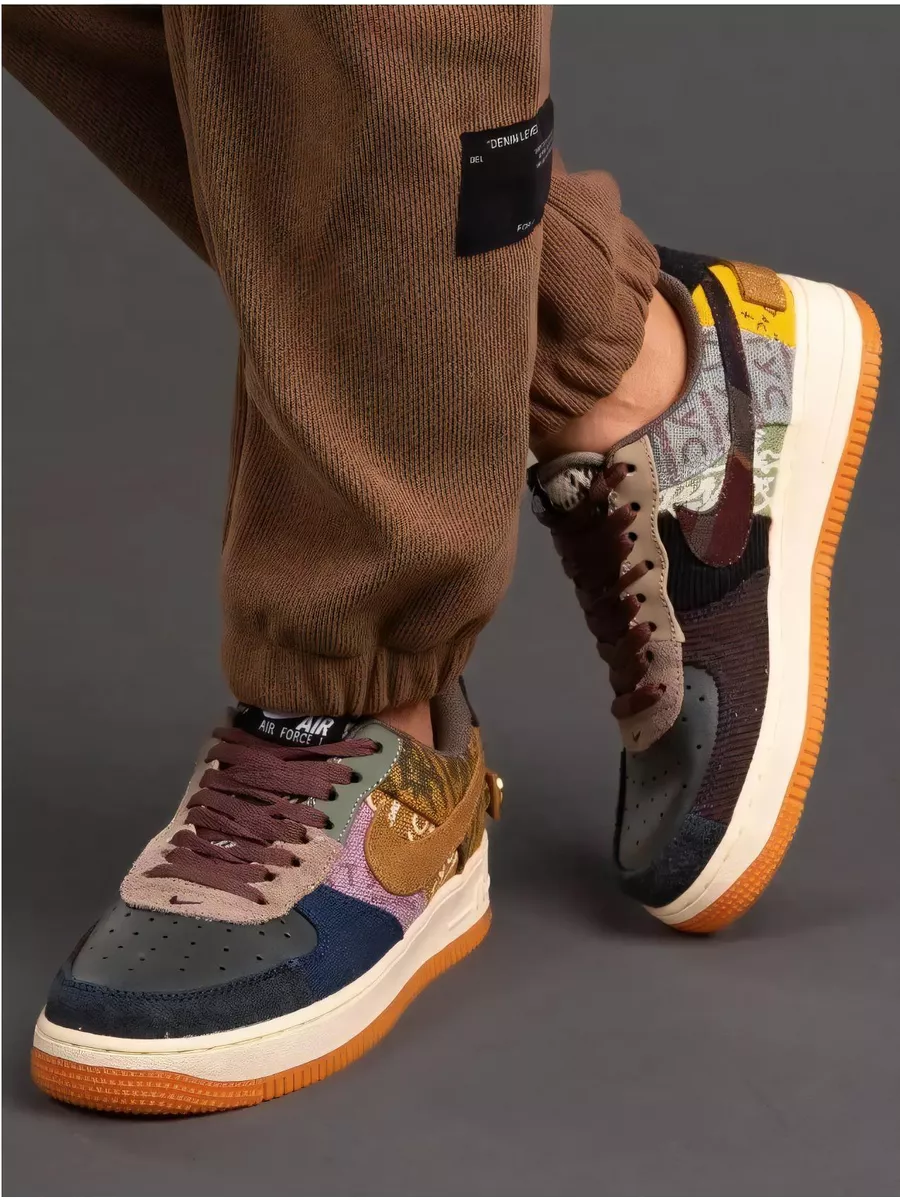 Кроссовки Travis Scott х Nike Air Force 1 кактус джек ЯShoes 184383242  купить за 3 280 ₽ в интернет-магазине Wildberries