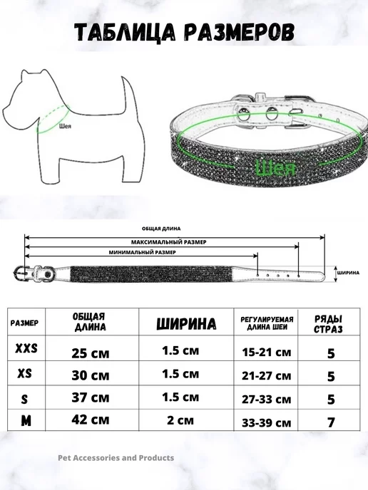 Pet Accessories and Products Ошейник для собак и кошек, черный, фото 4