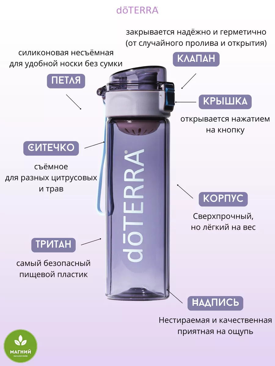 Бутылка спортивная для воды 500 мл doTERRA 184467182 купить в  интернет-магазине Wildberries