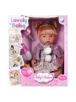 Пупс-кукла Baby Ardana 40 см в платье и кофте с аксессуарами ABtoys 184478526 купить за 1 754 ₽ в интернет-магазине Wildberries