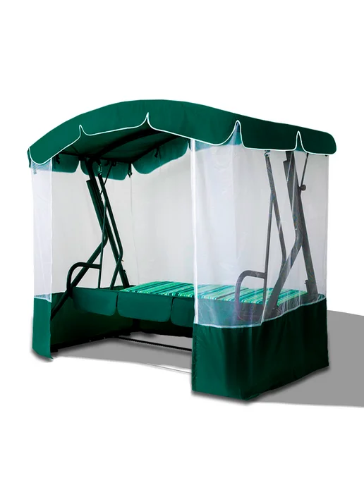 Арно Качели садовые Оазис Люкс зеленый трехместные, зеленый, фото 4