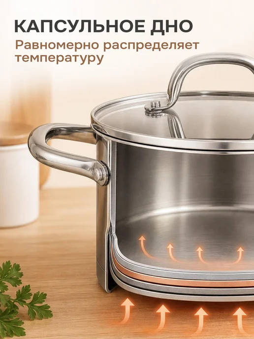 PERFECTO LINEA Кастрюля из нержавеющей стали 1,8 л Milagros (50-000169), 1,8 л, фото 4