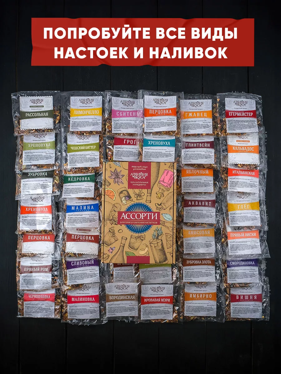 Набор для приготовления напитков Ассорти №1, 10 шт Алхимия Вкуса 184489317  купить за 922 ₽ в интернет-магазине Wildberries