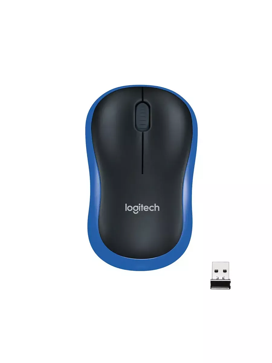LOGITECH Компьютерная мышь M185 Blue синяя, 1000dpi (910-002632)