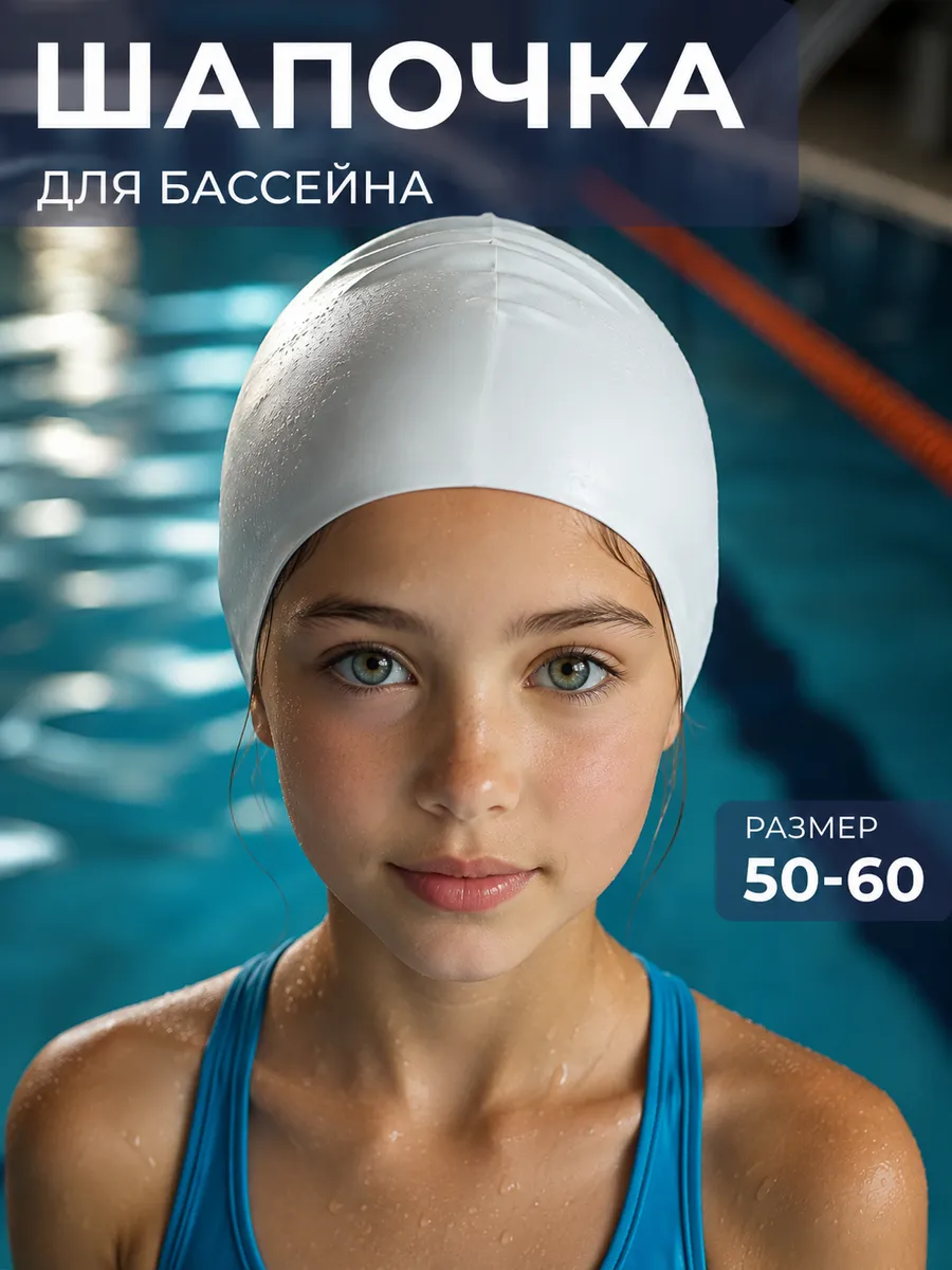 Шапочка для бассейна детская шапка силиконовая