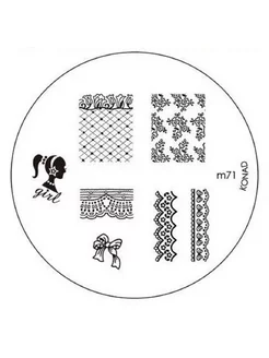 Диск пластина для стемпинга M71 Konad 184653789 купить за 270 ₽ в интернет-магазине Wildberries