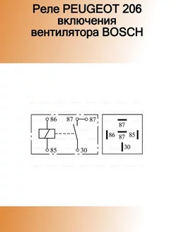 Реле PEUGEOT 206 включения вентилятора BOSCH BOSCH 184674657 купить за 468 ₽ в интернет-магазине Wildberries