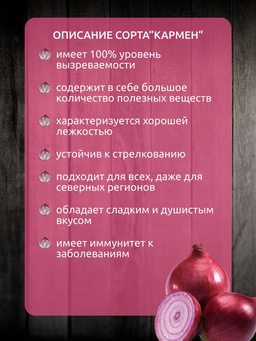 репка и зелень Лук севок для посадки Кармен 0.5 кг, 500 г, фото 2