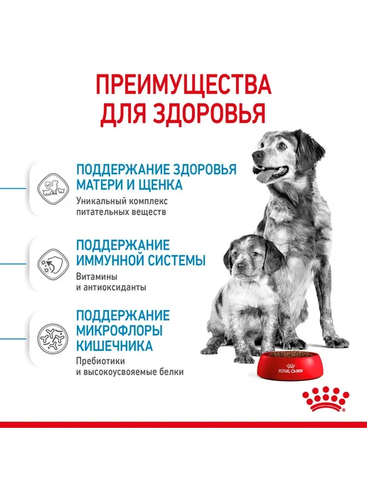 Сухой корм Royal canin Starter Mother для собак, средние, щенки, 4 кг, фото 5