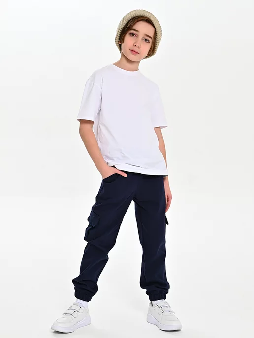 Zuban Brand Kids Джинсы брюки-карго, синий, фото 4