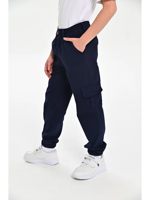 Zuban Brand Kids Джинсы брюки-карго, синий, фото 5