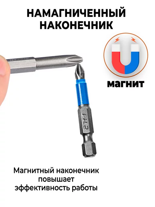KOIOS Набор бит для шуруповерта PH - PZ 12шт, 12 шт, фото 5