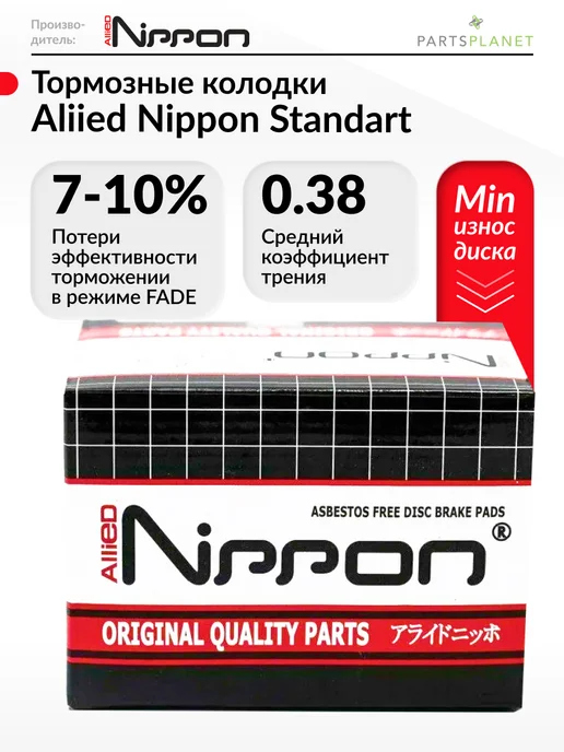 ALLIED NIPPON Тормозные колодки задние Мерседес Спринтер, Фольксваген ЛТ 2, 4 шт, фото 7