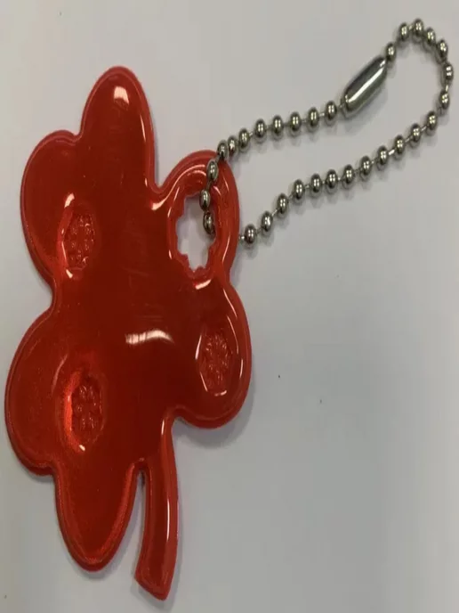 Иглика Брелок светоотражающий красный клевер, красный, фото 2