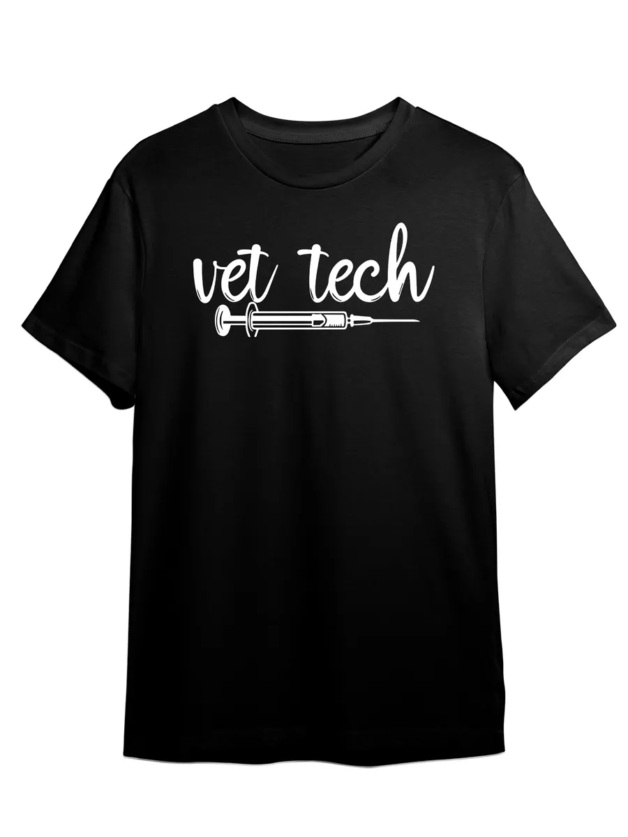 Футболка Vet Tech Ветеринарный Техник Шприц Профессия