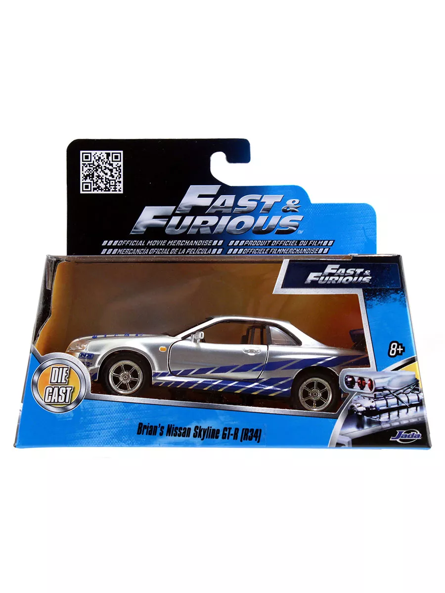 Модель Машинки Форсаж 1:32 FF 2002 Nissan Skyline GTR R34 Jada Toys  185201244 купить в интернет-магазине Wildberries