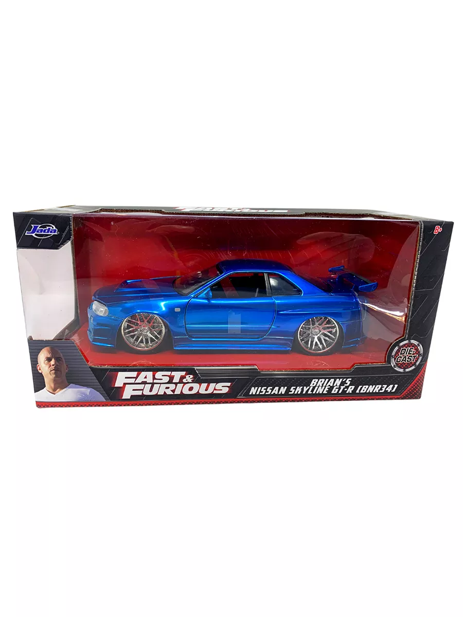 Модель Машинки Форсаж 1:24 FF 2002 Nissan Skyline GT-R R34 Jada Toys  185201271 купить в интернет-магазине Wildberries