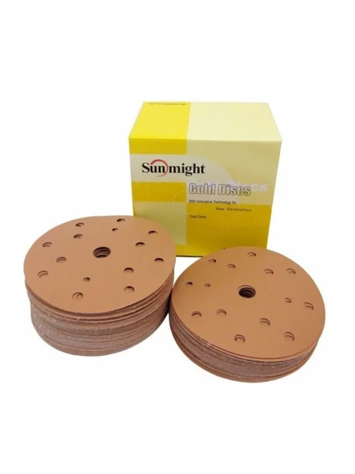 SUNMIGHT Шлифовальные круги на липучке 150 мм, Р180, 15 отв, 20 шт, 40 шт, фото 3