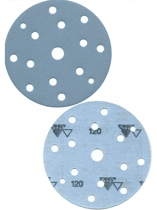 Sia Abrasives Шлифовальные круги на липучке 150 мм, Р120, 15 отв, 20 шт, 20 шт, фото 2