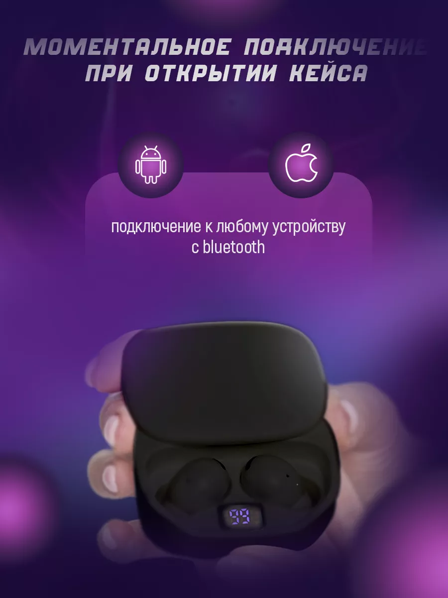 Наушники беспроводные сенсорные KKElectron 185421021 купить за 826 ₽ в  интернет-магазине Wildberries